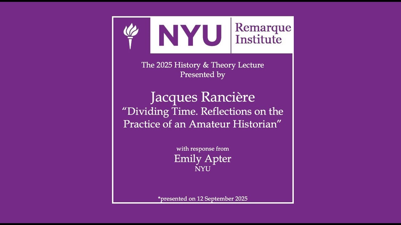 Jacques Ranci&egrave;re, 