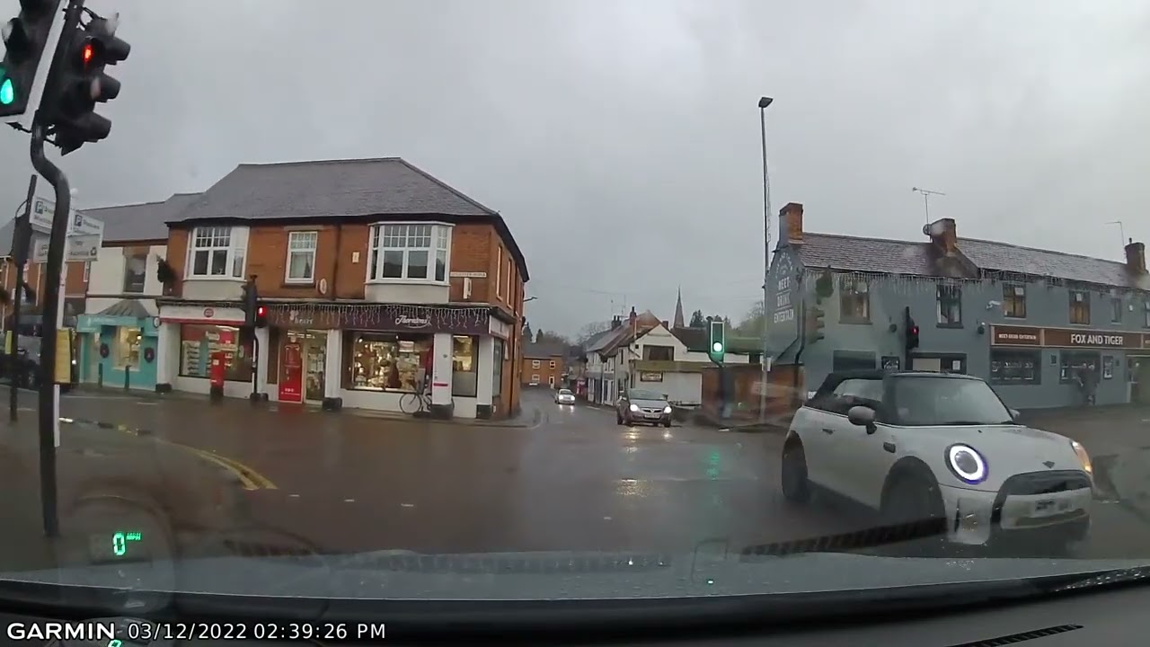 Practical driving test route, Wigston, Leicestershire, 13:22 03/12/22