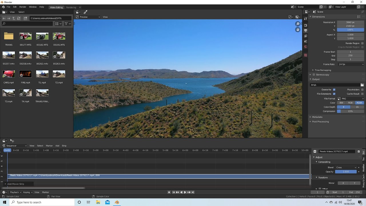 Blender 2.83: Edit & Render 4K UHD Video Clips. A Video Editing Tutorial.