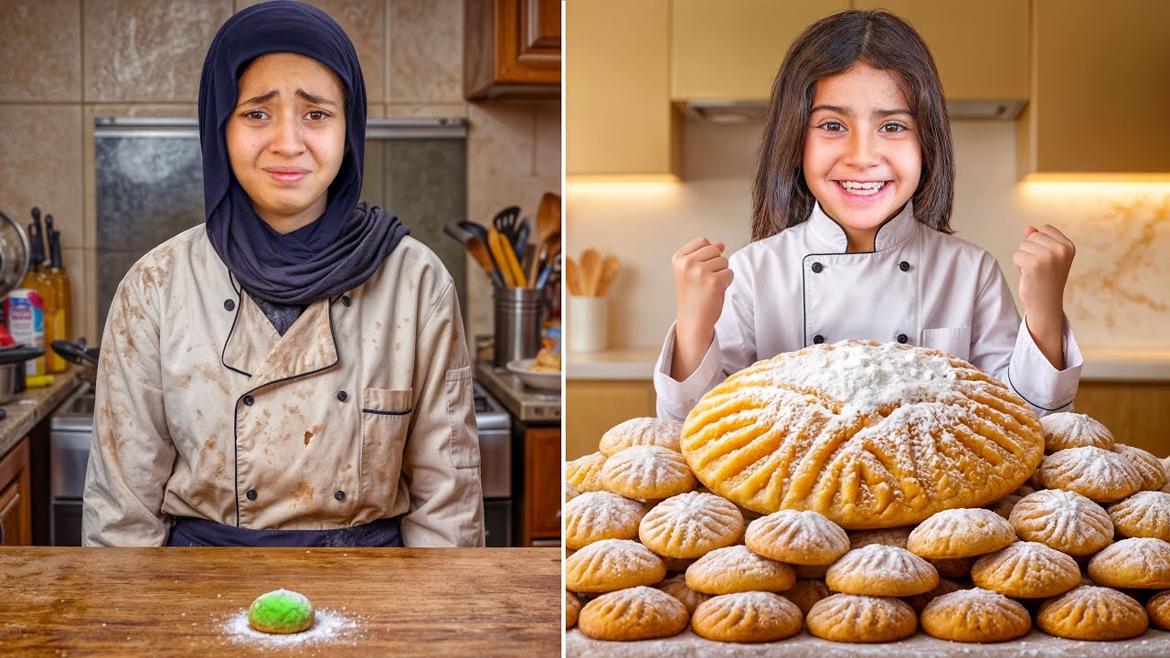 تحدي صنع أكبر كعكه في العالم 🤯 ضد أصغر كعكه😳 بابا اتصدم من الي سويناه 😱😭💔!!