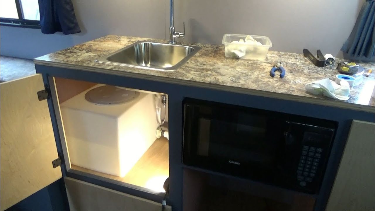 How To Build A DIY Travel Trailer - Part 61 (Holding Tank Install – Part 2)