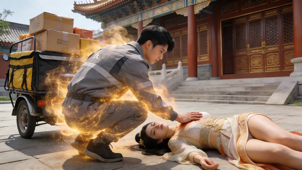 快遞小哥帶著一車物品穿越到古代，開局救下昏迷的古代美女，沒想到她竟是極品女王爺，帶著整座王府以身相許！