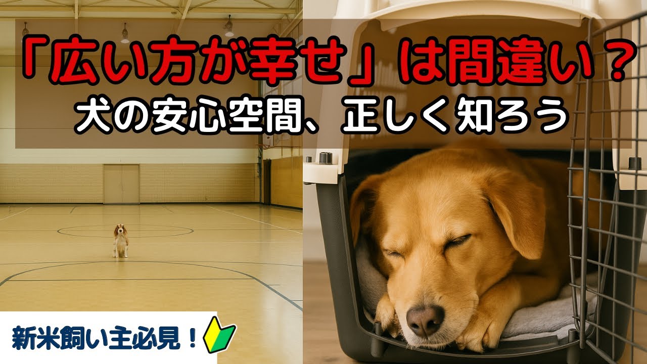 【新米飼い主必見】「広い方が幸せ」は間違い？犬が本当に安心する空間の作り方｜サークル・ケージ・クレートの違い