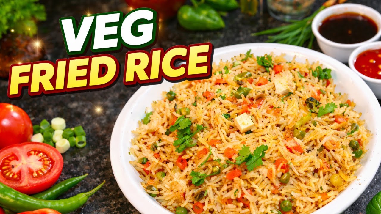 Street Style Veg Fried Rice | Paneer Veg Fried Rice | Restaurant Style Recipe