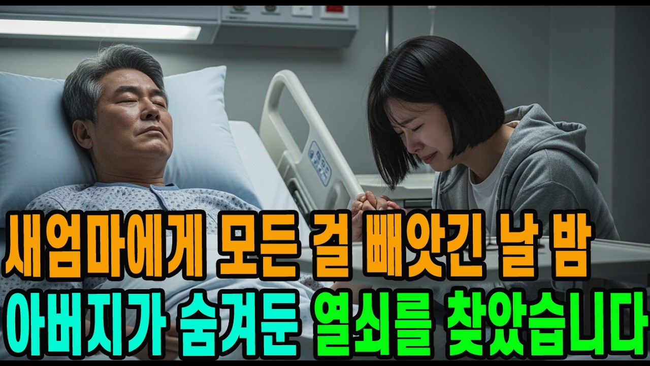 새엄마에게 모든 걸 빼앗긴 날 밤 아버지가 숨겨둔 열쇠를 찾았습니다.감동실화ㅣ인생이야기ㅣ오디오드라마ㅣ노후사연ㅣ