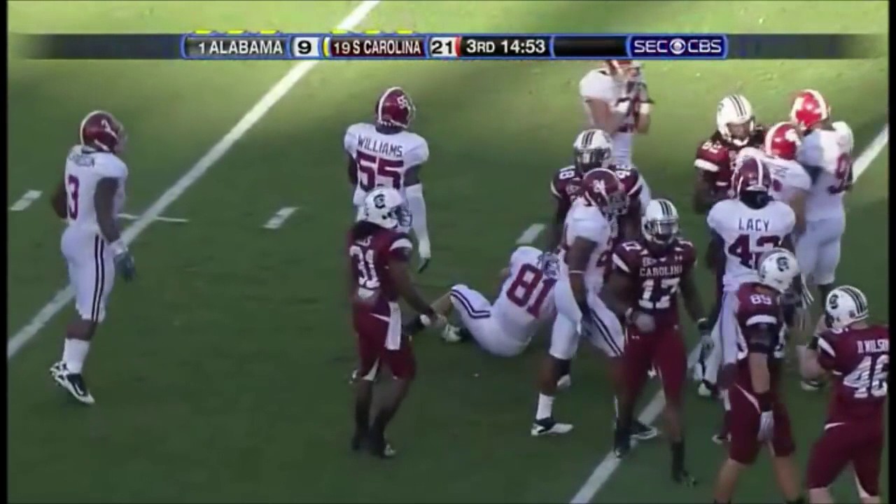 2010 #1 Alabama vs. #19 South Carolina Highlights