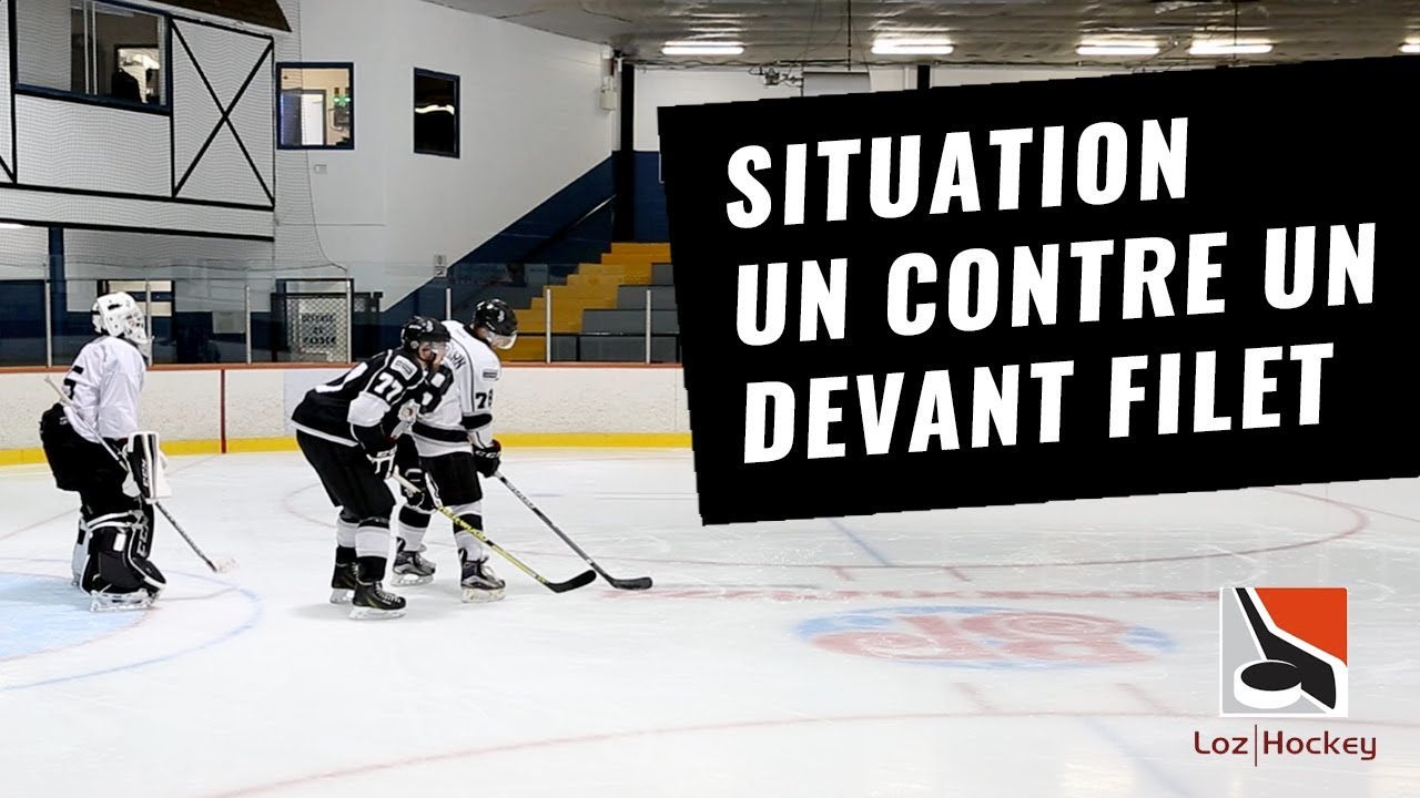 1vs1 devant le filet | Exercice Hockey Drill