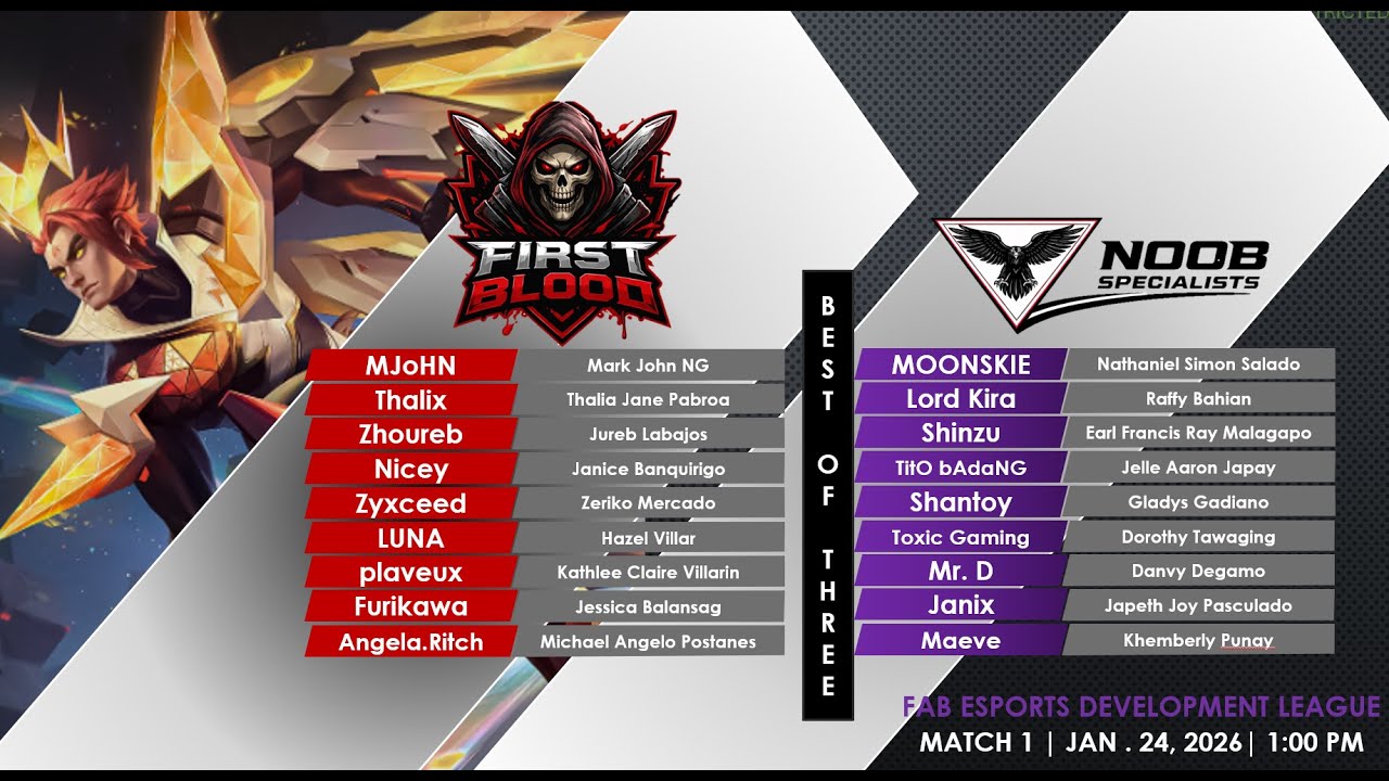 FIRST BLOOD VS NOOB SPECIALISTS