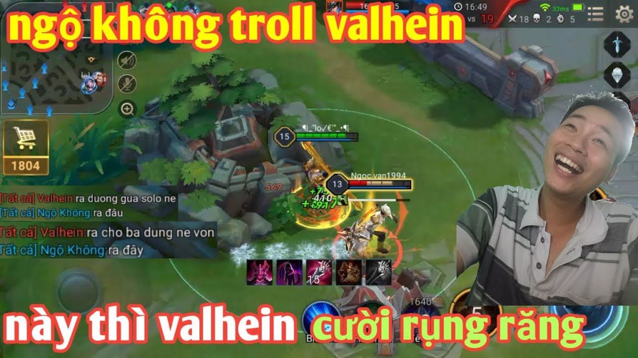 Li&ecirc;n Qu&acirc;n Mobile _ Kh&ocirc;ng Thể Nhịn Cười Khi Ngộ Kh&ocirc;ng Troll Valhein Team Bạn Cay C&uacute; | N&agrave;y Th&igrave; Valhein