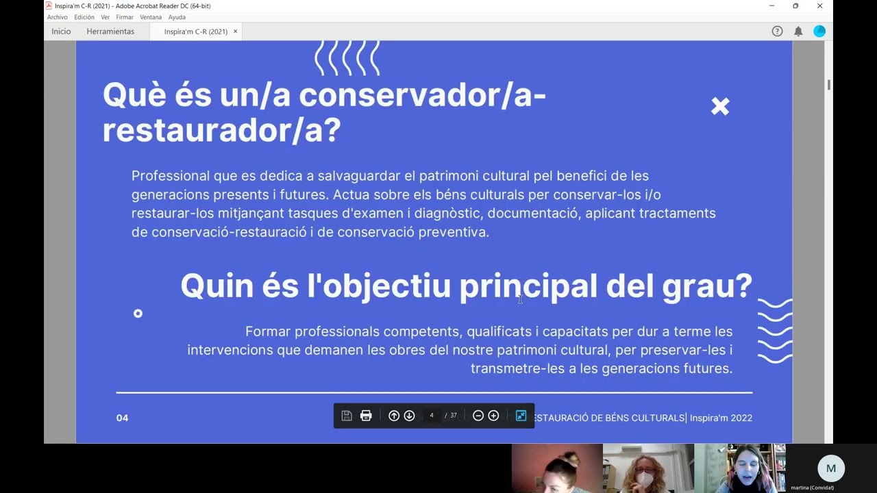 Inspira't 2022 Grau Conservació-Restauració Béns Culturals UB