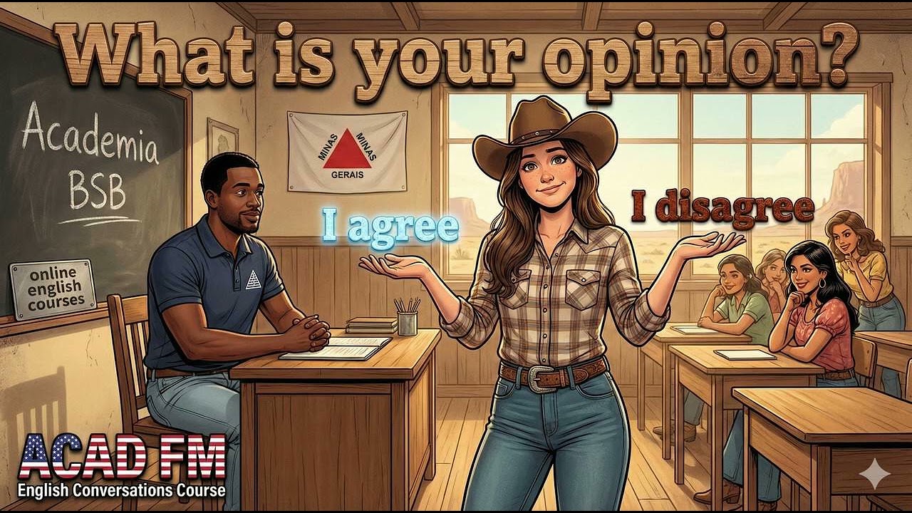 Como utilizar o  Agree ou Disagree - Aula de Inglês  (T254 2025-02-22)