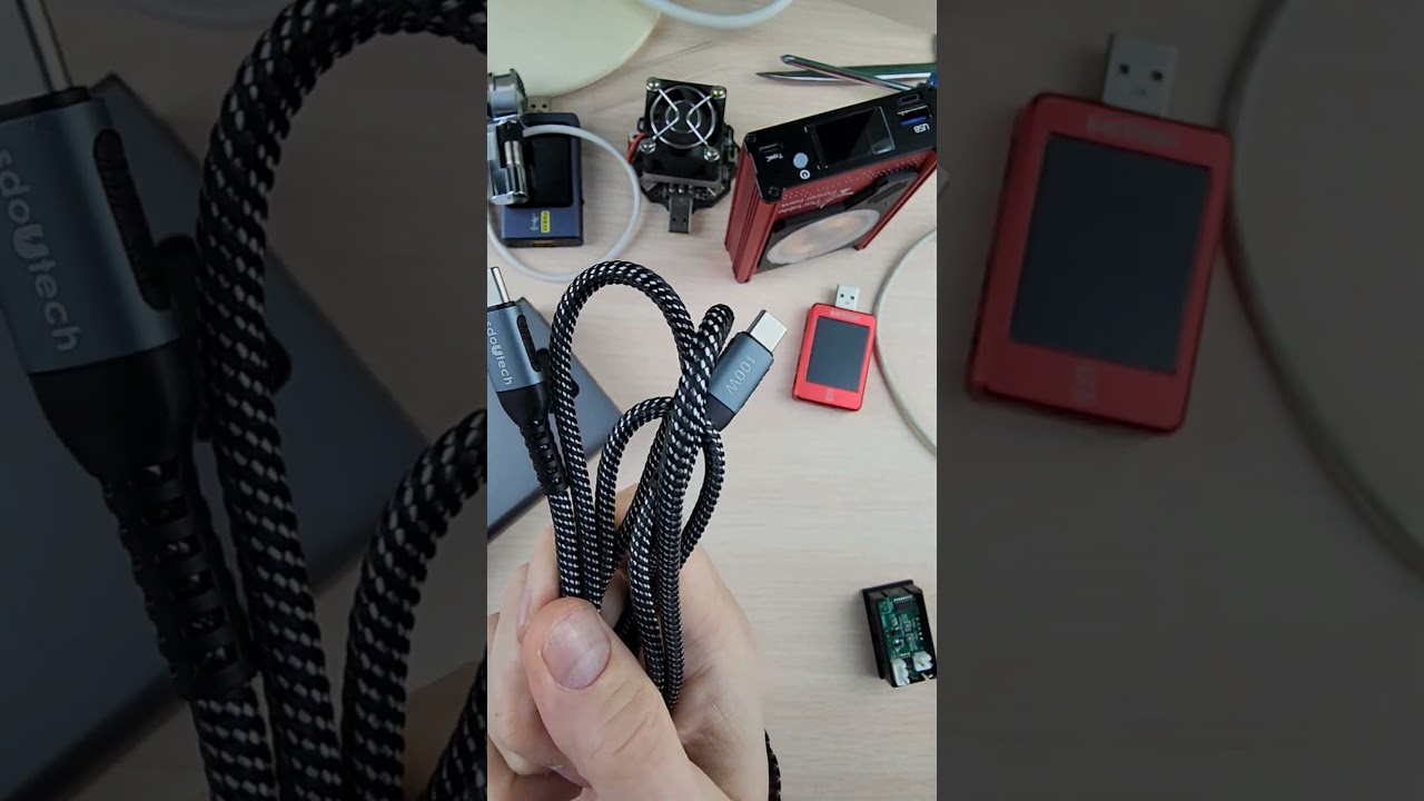 Кабель USB-C 100W с чипом на 240W и внешний  аккумулятор с поддержкой Supervooc для Realme