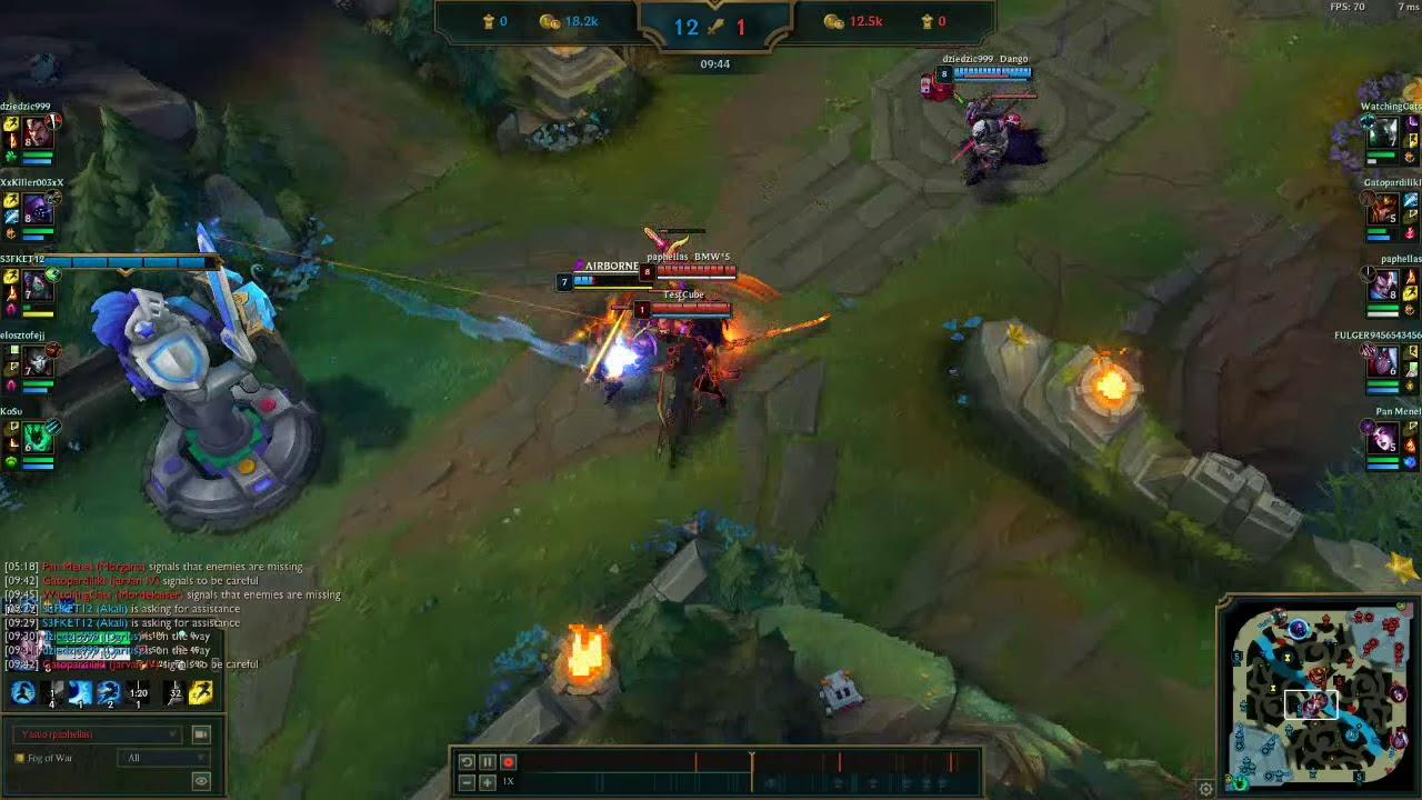 Crazy Yasuo outplay-Yasuo playing with one hand in high elo game!