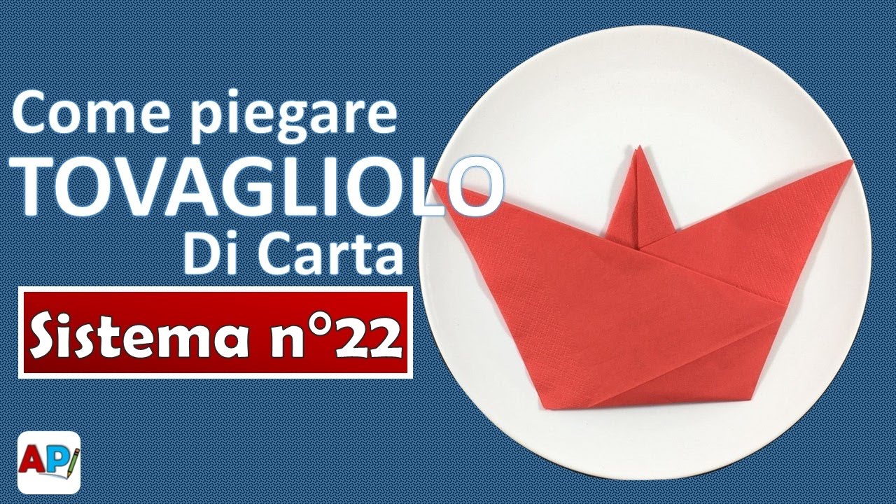 Come Piegare tovaglioli di carta a forma di corona - tovagliolo portaposate fai da te