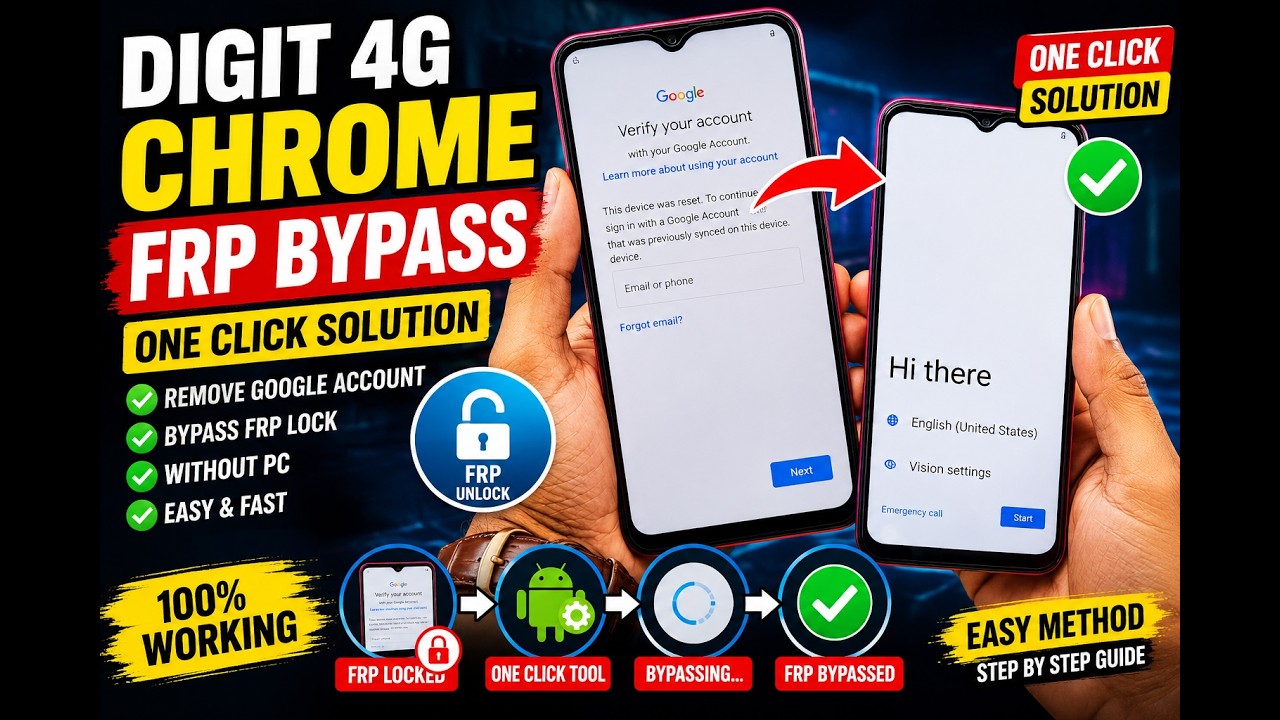 DIGIT 4G Chrome FRP Bypass One Click Solution || digit chrome mobile frp bypass