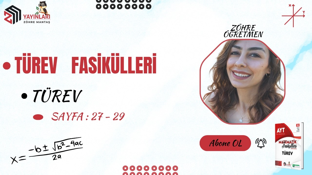 YKS-AYT 2025 - 2026  I  Türev Fasikülü (SYF 27-29)