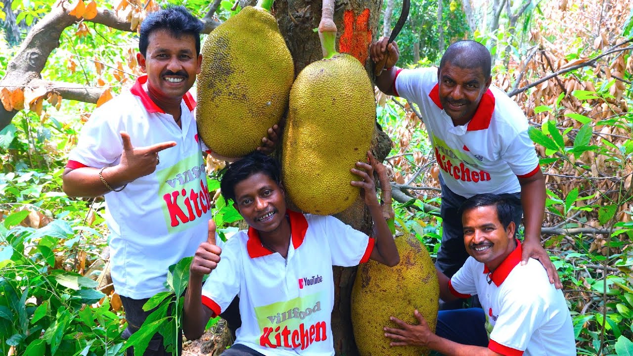 100 kg Jackfruit cutting for village poeples | Bengali famous Jackfruit & Puffed Rice | villfood