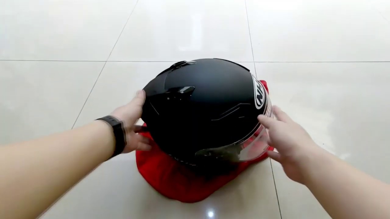 Helm NHK R1 black matt-hitam doff