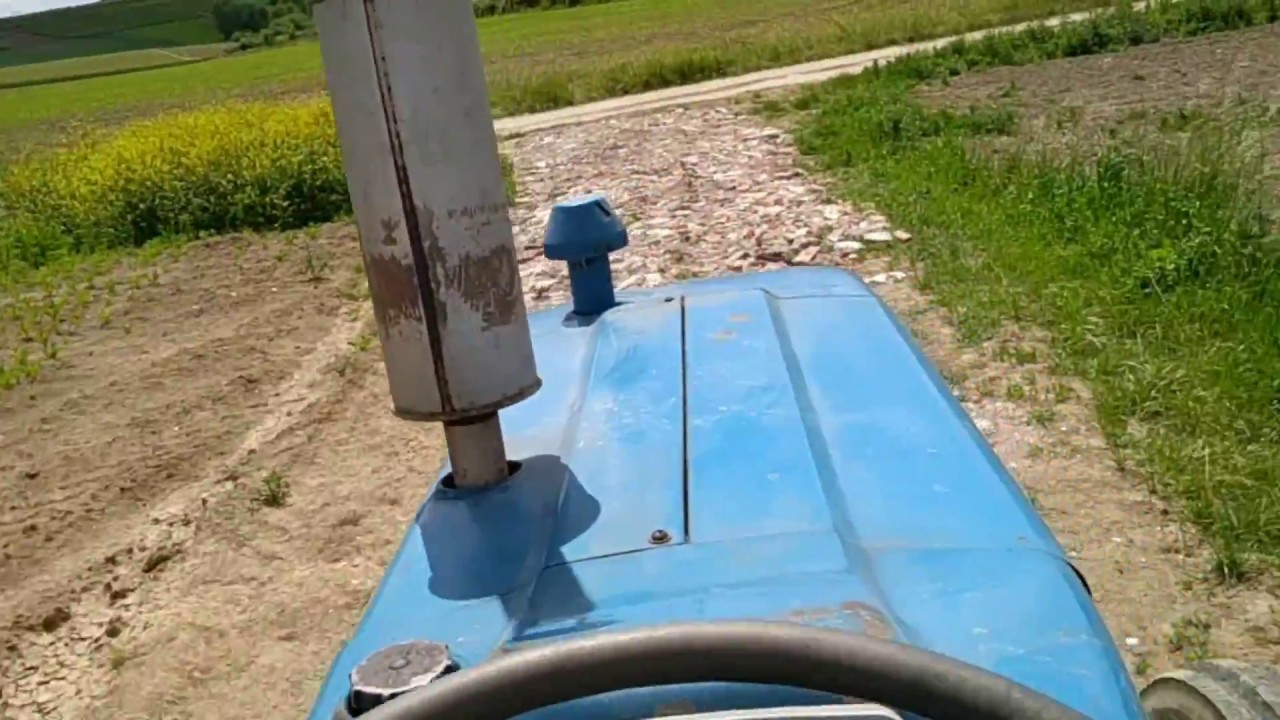 Ford 3055 ride, unsynchronised transmission shift demonstraition and nice landscape