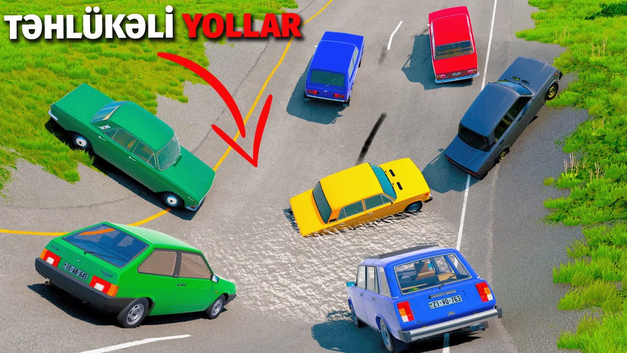 Təhlükədə Olan Maşınlar - Lada Vaz 07, 06, Niva, Priora, Zapı Moskvich | BeamNG.Drive #sahmarehmedov