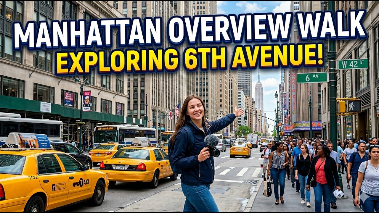 Walking in 6 avenue, Manhattan, New York City (Binaural City Sounds) City Ambience