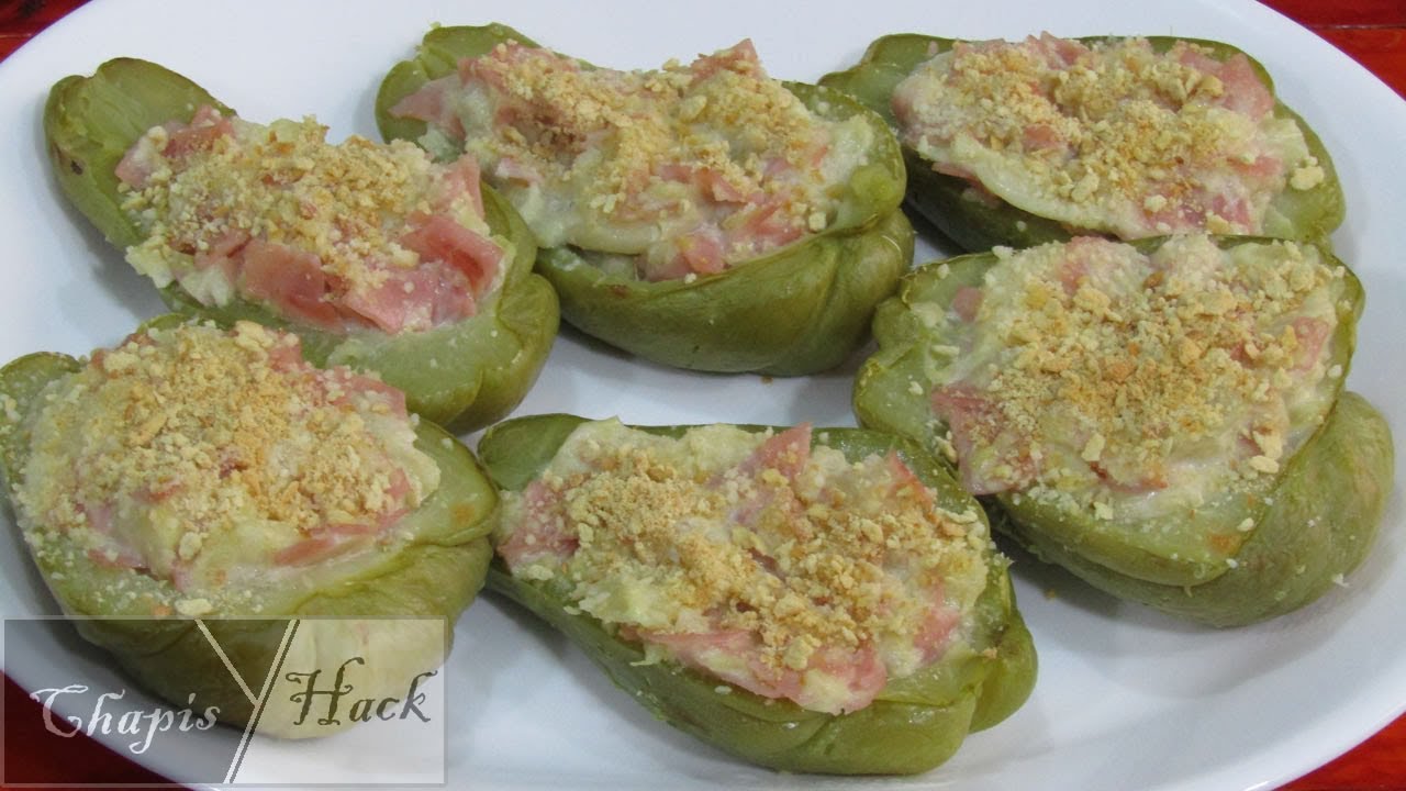 Chayotes Rellenos Con Jamon y Queso ¡Super Ligeros!