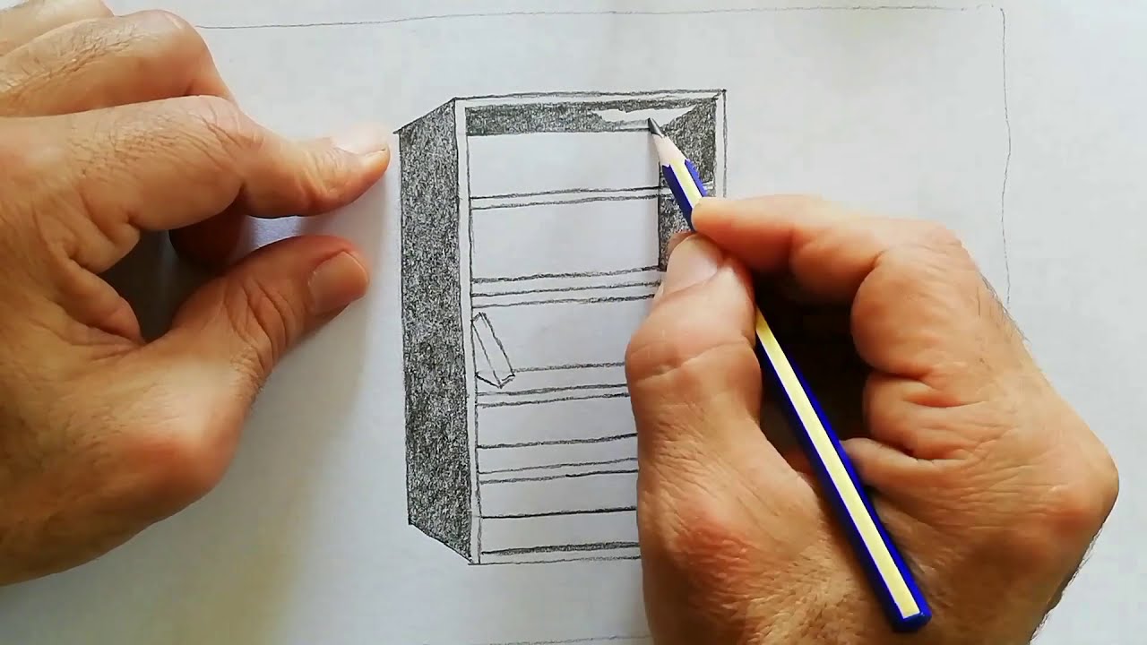 Kitaplık nasıl çizilir?How to draw bookshelf?