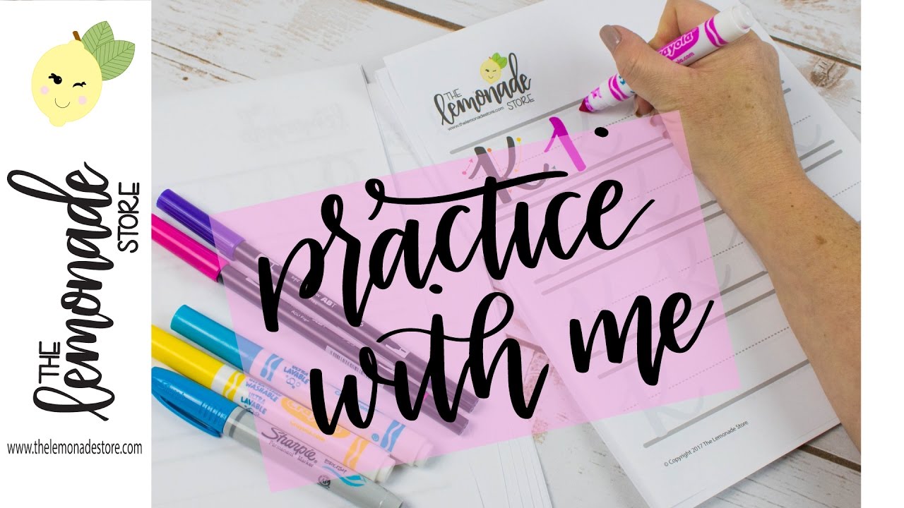Practice Lettering With Me - Crayola Calligraphy, Brush Pen and Watercolor Tutorial