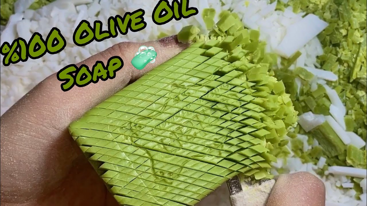 21 Super Dry Olive Oil Soap Cubes Cutting | Soap Box & Big Rose Crushing | Satisfying Video | 4K ~83