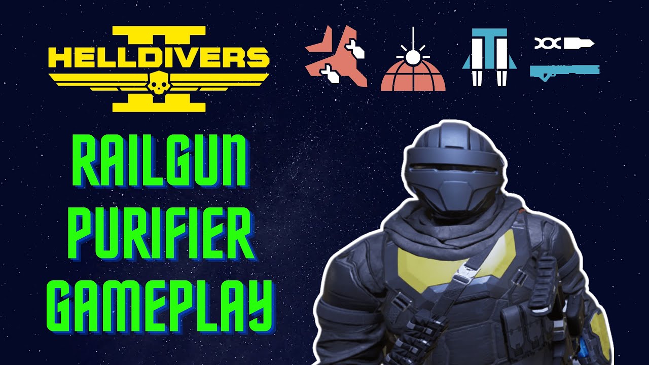 Helldivers 2: Railgun & Purifier Gameplay (Super Helldive Solo / Full Clear / No Deaths)