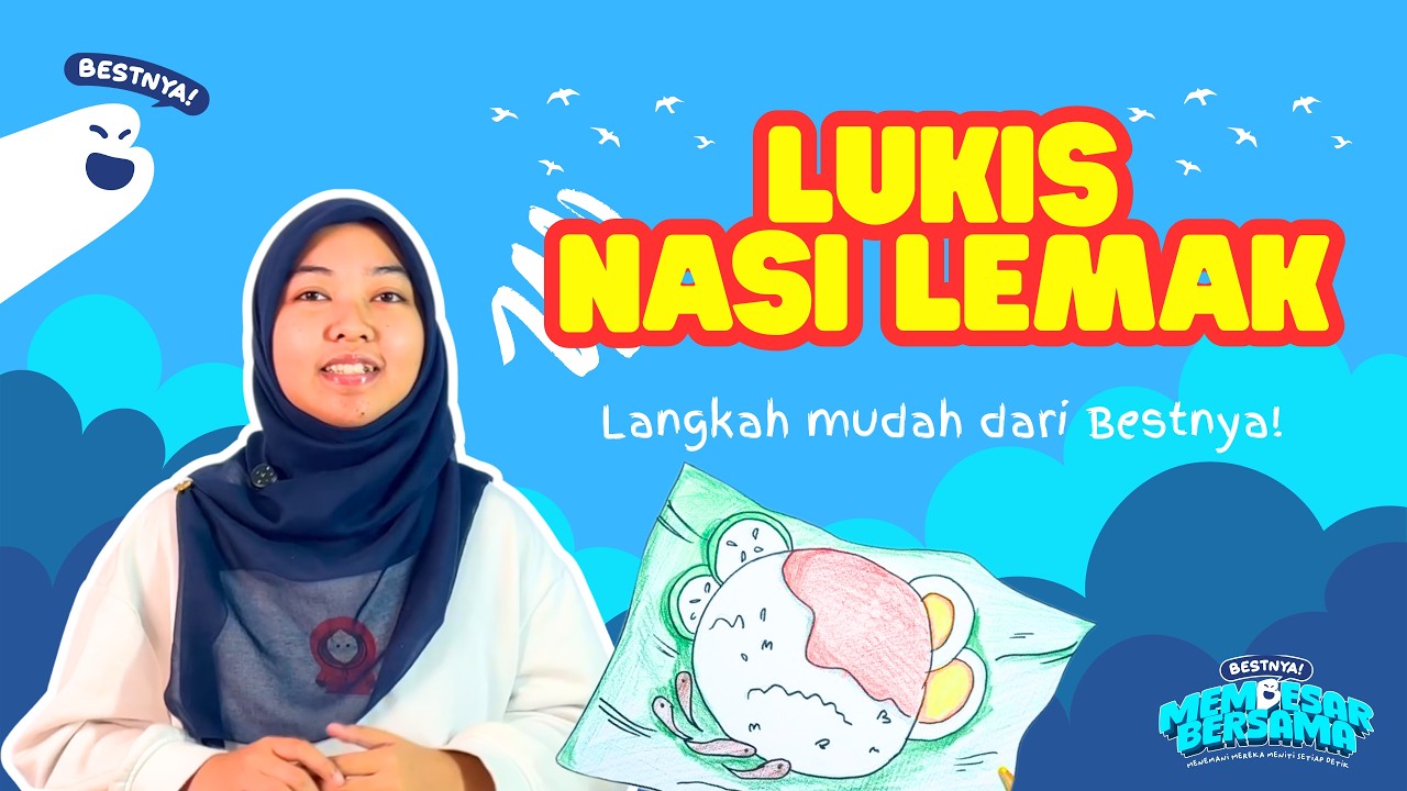 Cara Melukis Nasi Lemak | Aktiviti Melukis Mudah Untuk Kanak-Kanak 🎨🍚 | Episode 1