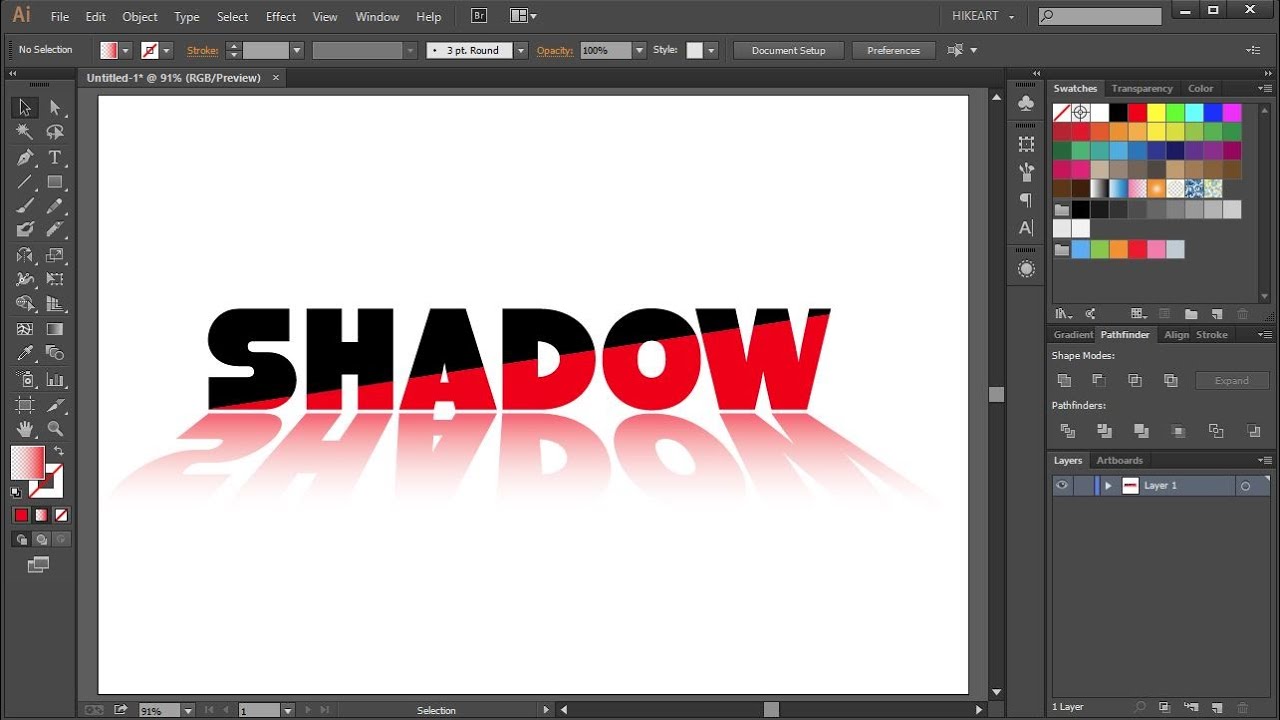 How to Add a Shadow to Text in Adobe Illustrator
