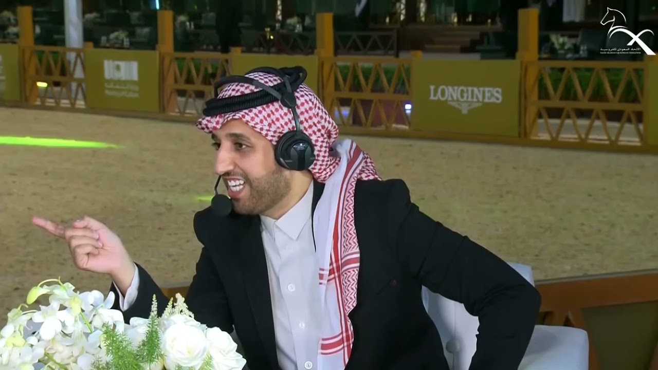 📺لقاءالفارس عبدالرحمن بدرالراجحي‏Saudi Jump CSI4* ‏2021/12/10بعدتحقيف المركزالاول الجوادMERSEY