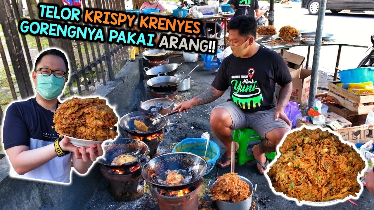 TELOR KRISPY BIKIN NGANTRI PAGI-PAGI, GORENGNYA MASIH PAKAI ARANG #KulinerJogja