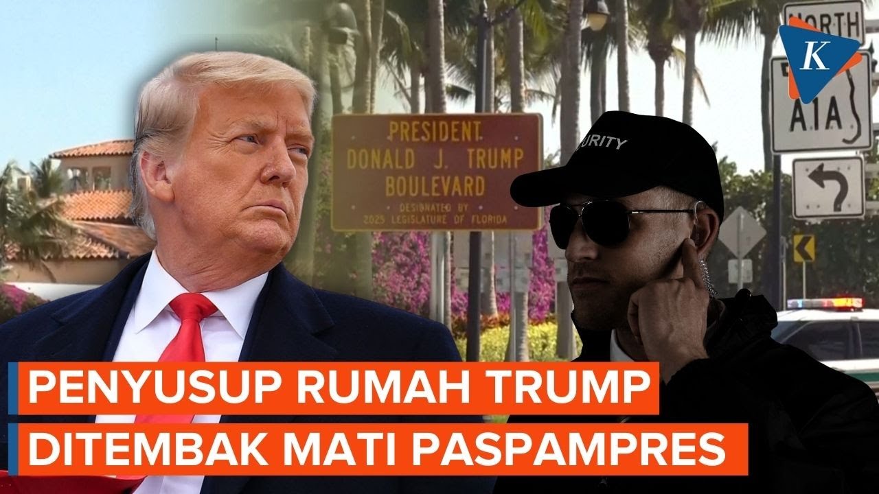 Pria Bersenjata Satroni Rumah Trump, Paspampres Tembak di Tempat!