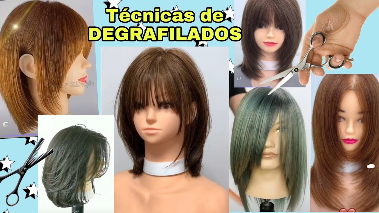 Diferentes Técnicas de DEGRAFILADOS, Desmechados o Texturizados 💇‍♀️ Recopilación de Técnicas.