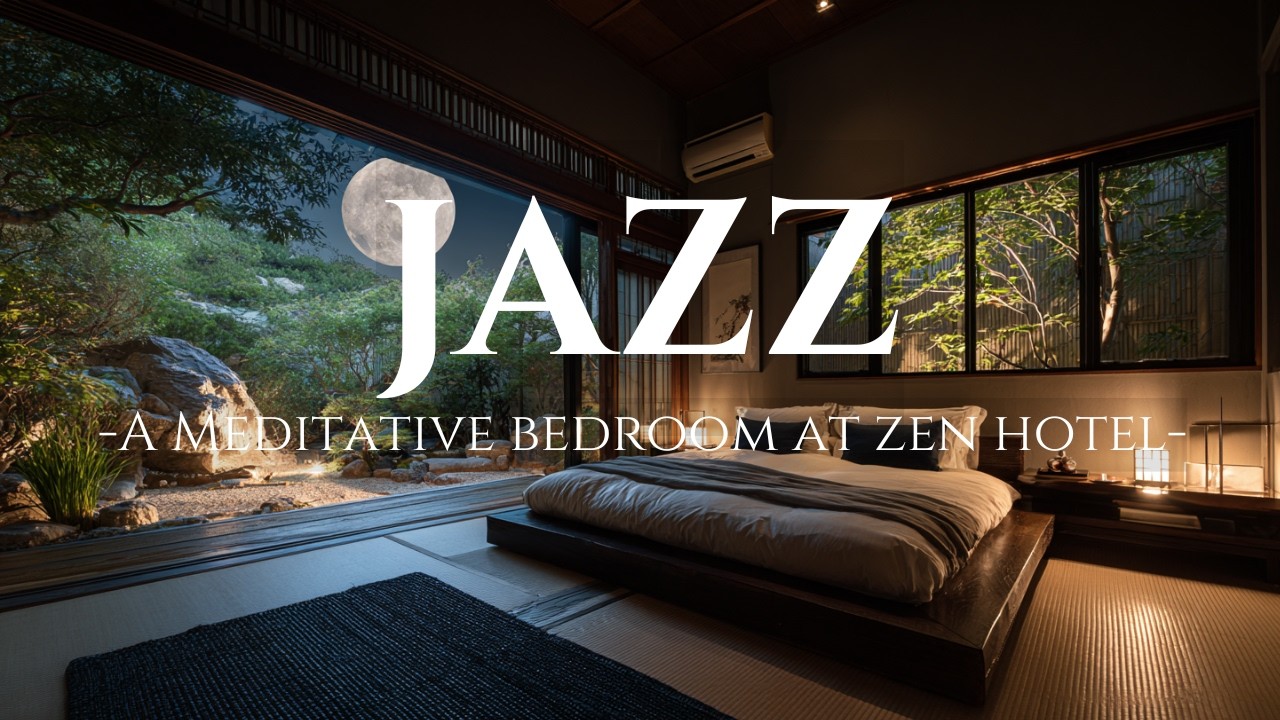 Kyoto Midnight Zen Jazz - Deep Sleep & Meditative Focus overlooking a Panorama Zen Garden