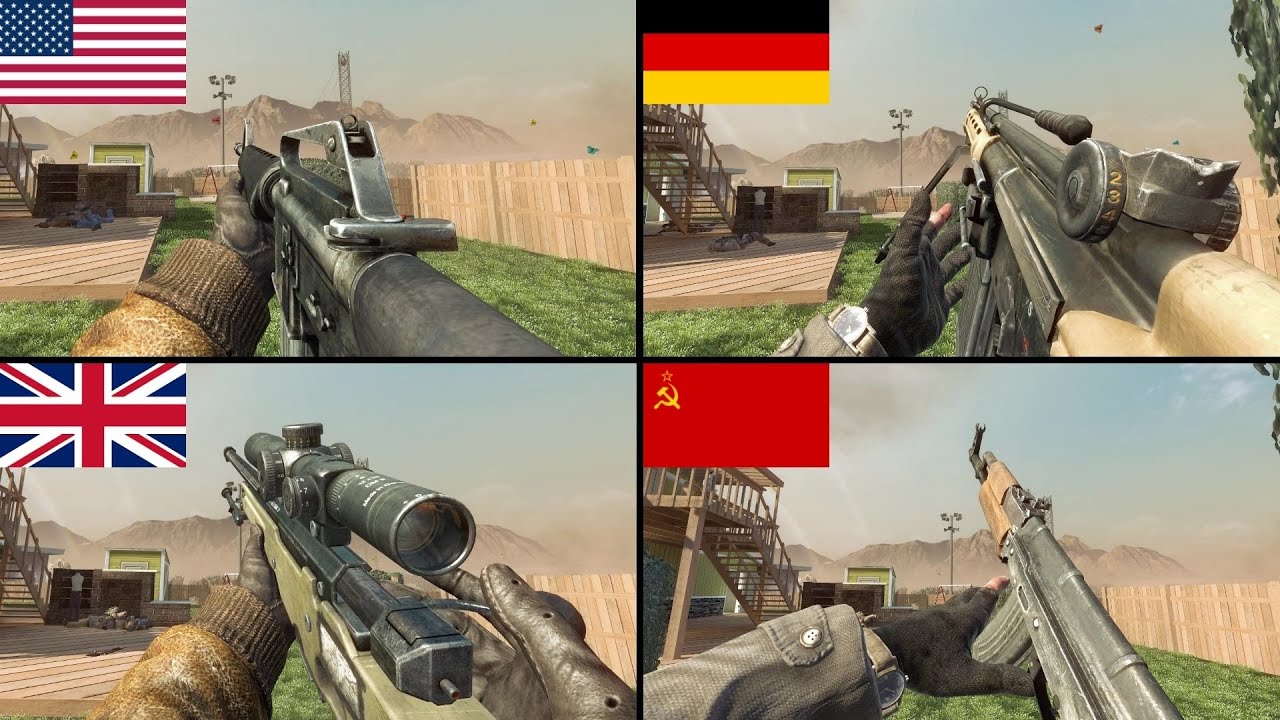 Call of Duty Black Ops - All Weapons Showcase & Reload Animations
