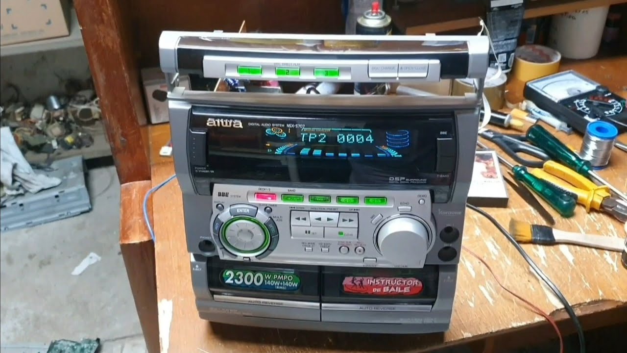 Mini System Aiwa NSX-S707 | Com vários defeitos - Resolvido!
