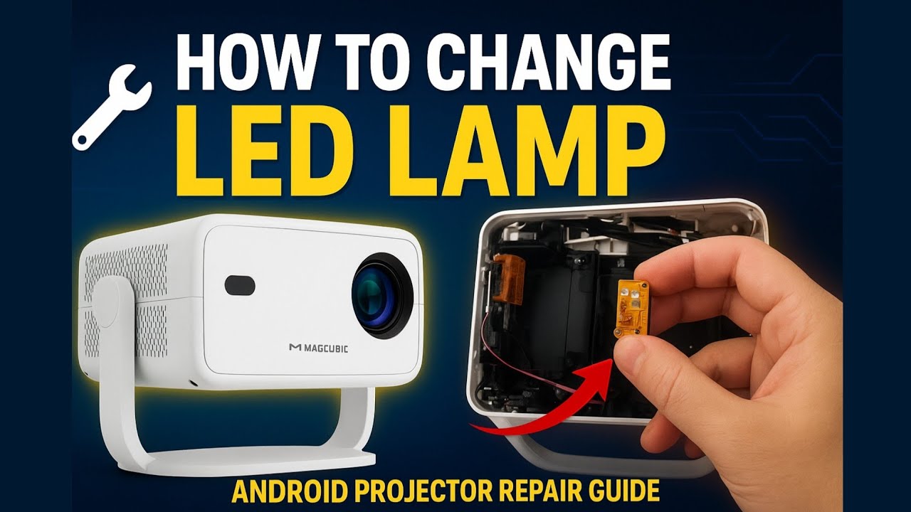 How To Repair LED lamp and open and Cleaning Android Projectors Magcubic L018 and Magcubic HY350