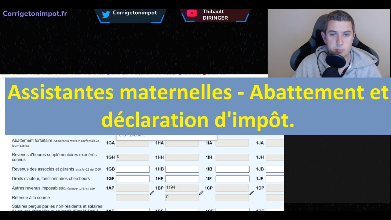 Assistantes maternelles : calcul de l'abattement et déclaration d'impôt.