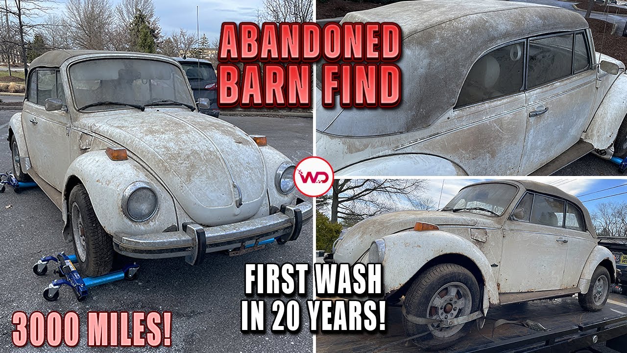 НАХОДКА ЗАБРОШЕННОГО АМБАРЯ. Первая мойка за 20 лет. VW Super Beetle! Удовлетворительная реставра...