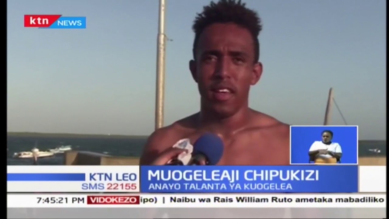 Kijana chipukizi aibuka Lamu katika mchezo wa uogeleaji