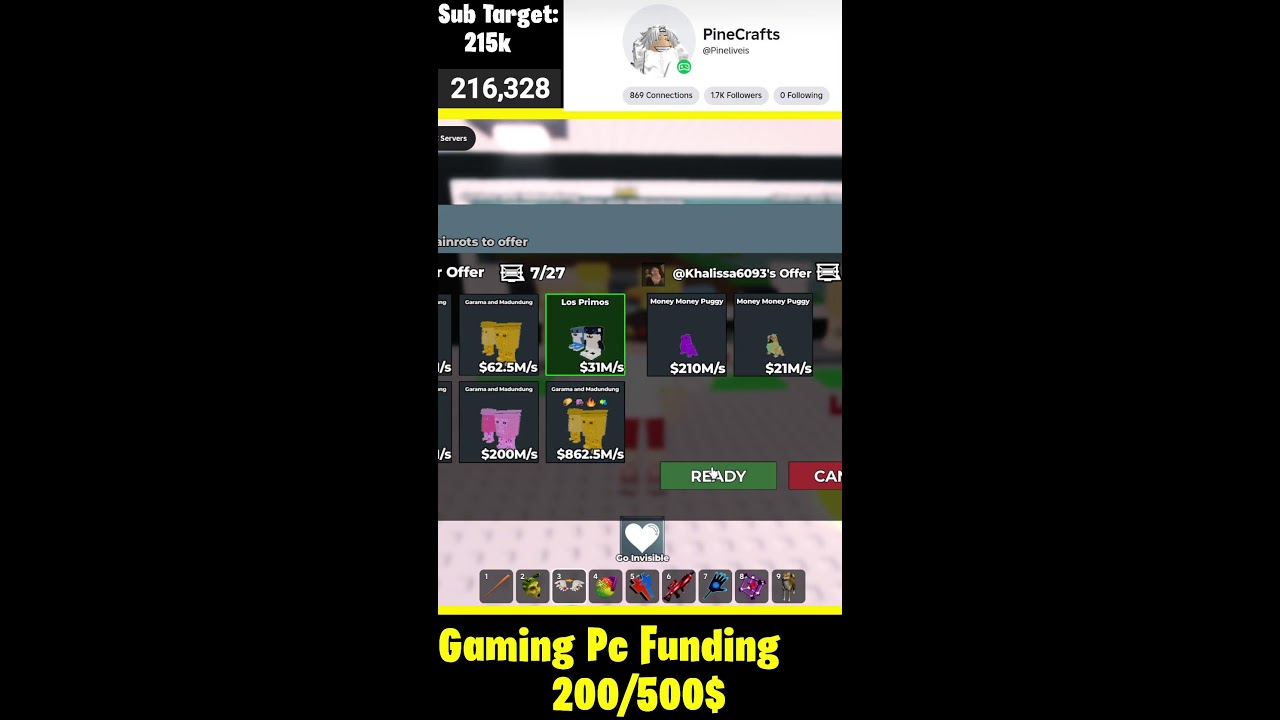 Trading in Steal a Brainrot With Fans LIVE! 🤩#shorts #roblox