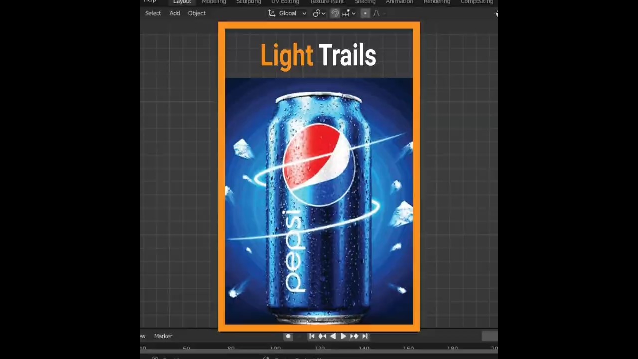 How to Create Light Trails in Blender- Tutorial #shorts #youtubeshorts #shortvideo #blender