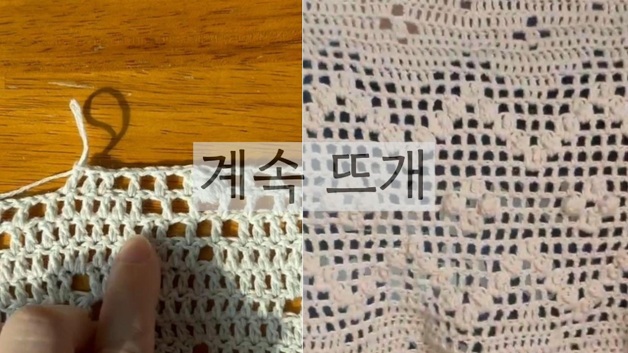 [문어발 뜨개인의 계속 뜨는 브이로그] 장갑 푸르시오, 레이스 탑도 푸르시오
