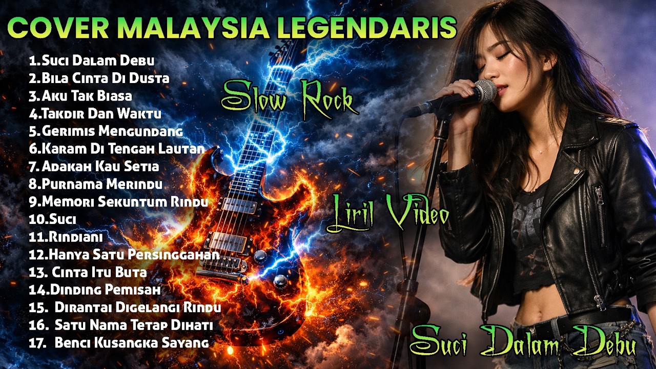 Best Cover Slow Rock Malaysia Legendaris | Suci Dalam Debu | Lirik Video Karaoke | Cover AI