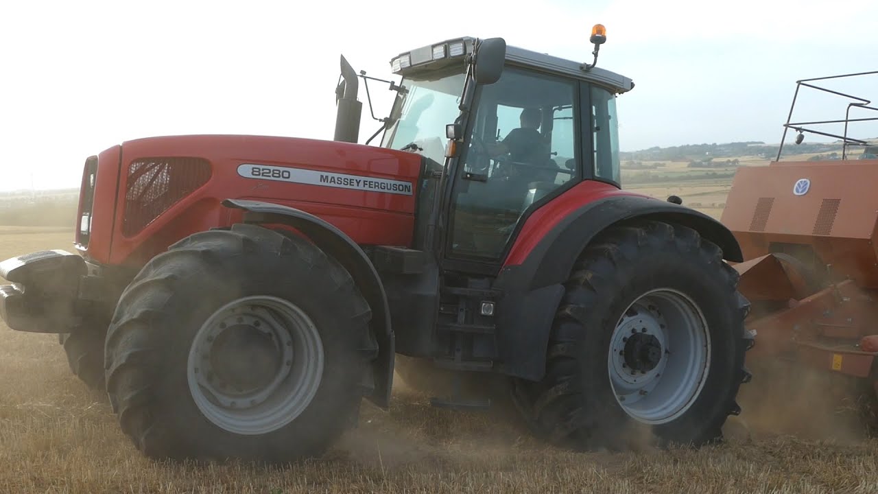 Massey Ferguson 8280 almost gets STUCK hill climbing w/ New Holland 4990 BigBaler | DK Agriculture
