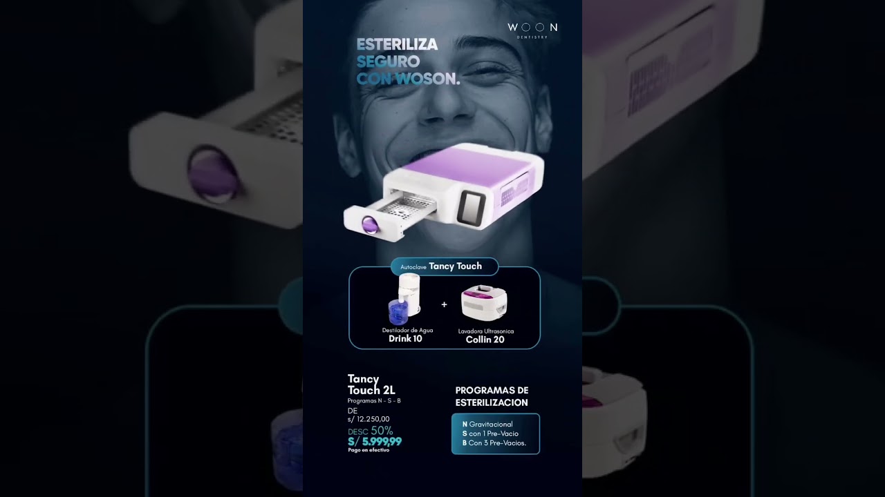 Esterilizaci&oacute;n Dental WOSON❗ #Autoclave Tancy Touch de 2L Clase B, N y S