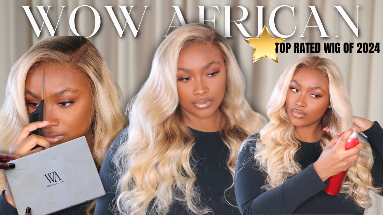 ⭐️TOP RATED WIG OF 2024| WOW AFRICAN 9X6 OMBRE BLONDE 100% GLUELESS WIG INSTALL+ REVIEW
